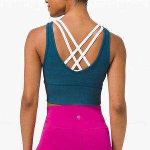 Lululemon Powe Pivot tank *ribbed- blue